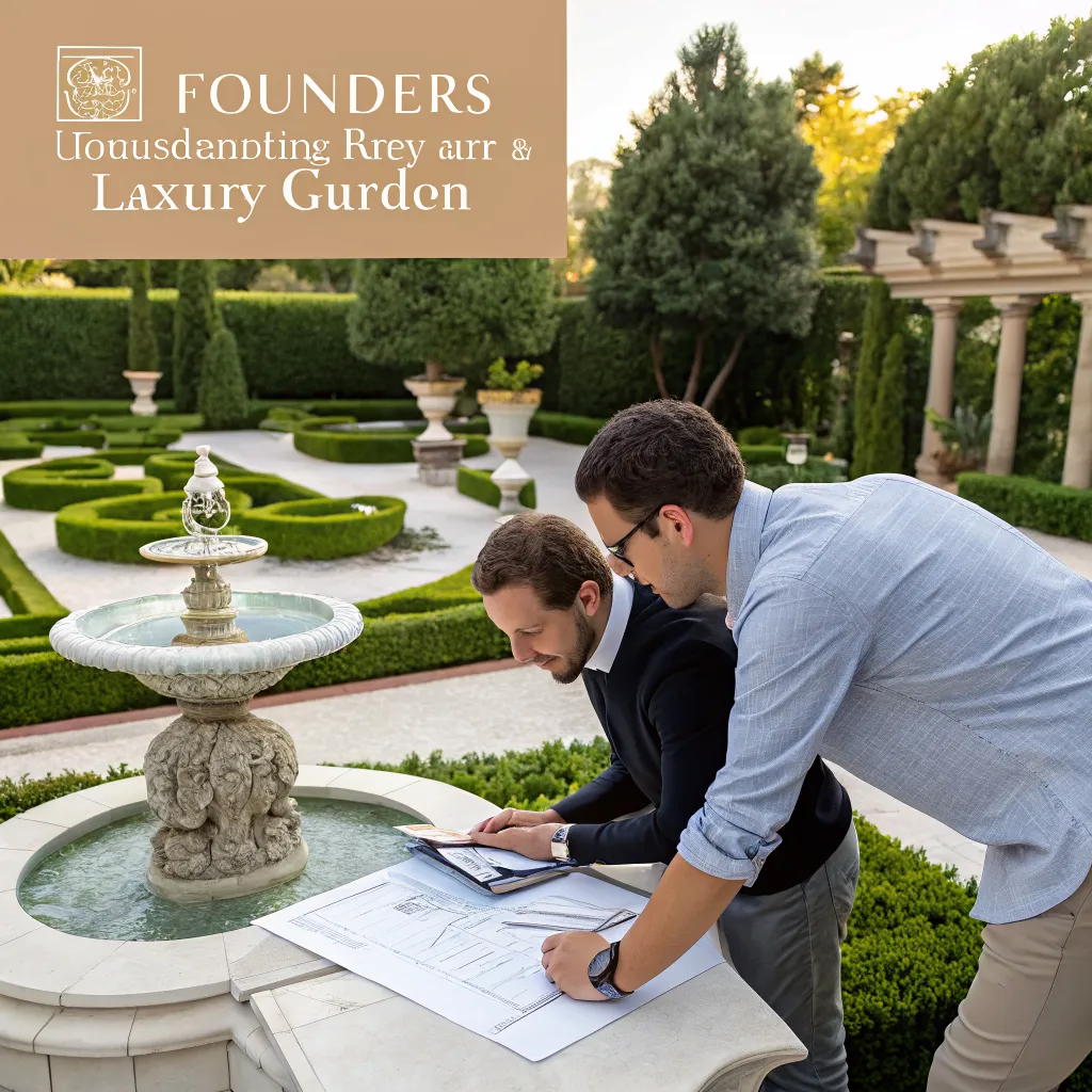 Founders designing a luxury garden